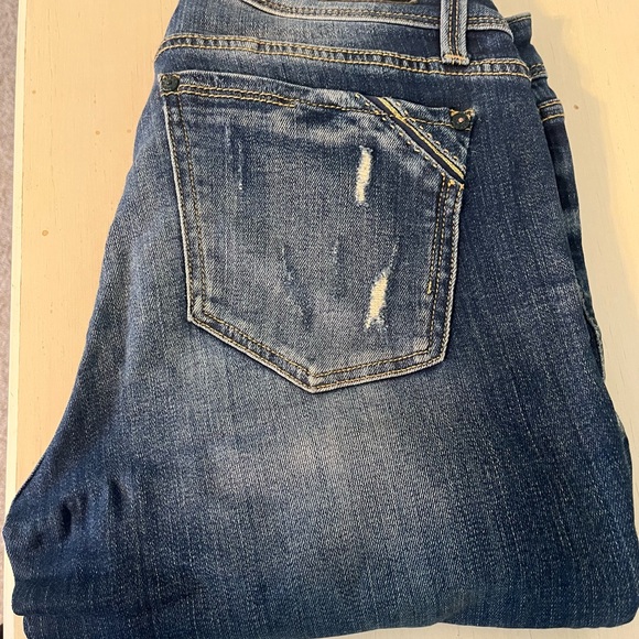 Buckle Dark Blue Distressed Skinny Jeans - Picture 5 of 5